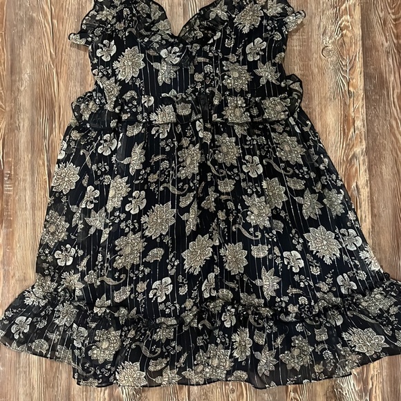 Chelsea28 Sleeveless Tiered Ruffle Mini Dress Blue Small - Picture 7 of 8